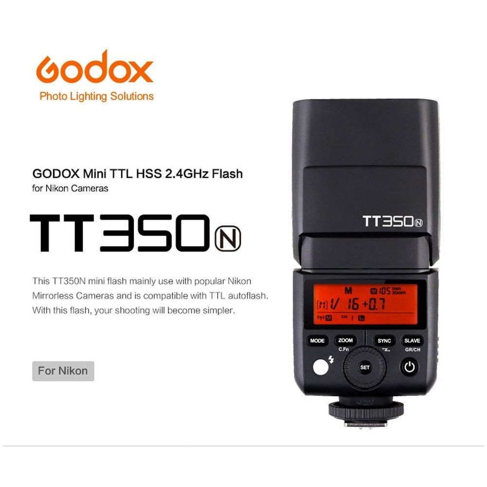 Godox TT350N 2.4GHz TTL SpeedLite Flash - Nikon