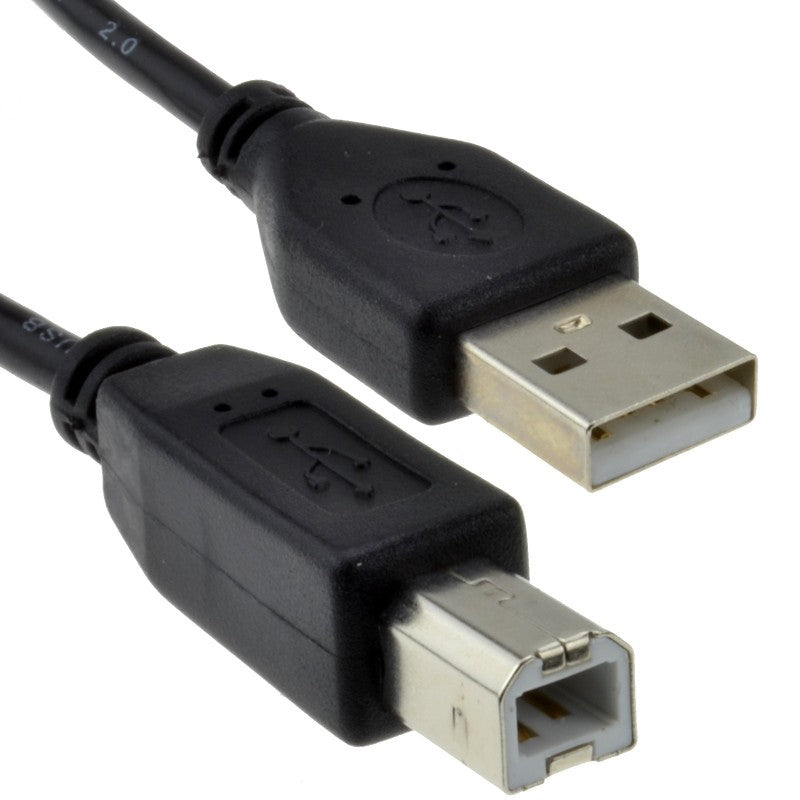 Product Image of USB 2.0 24AWG High Speed Cable Printer Lead A to B BLACK 2m
