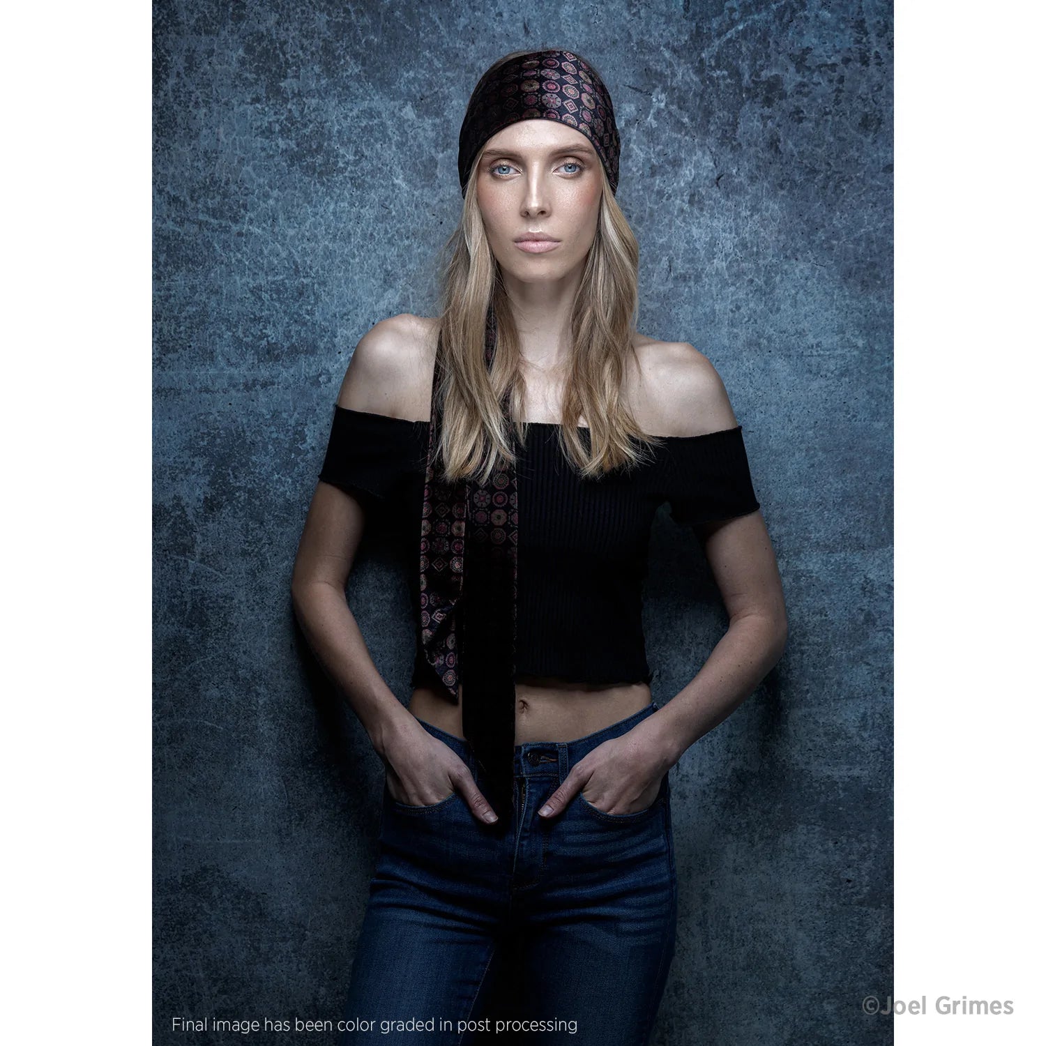 Westcott X-Drop Pro Fabric Backdrop - Grunge Concrete by Joel Grimes (8' x 8')