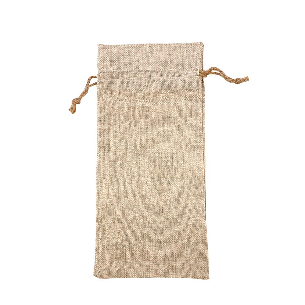 Customisable Burlap Drawstring bag - 17CM X 34CM