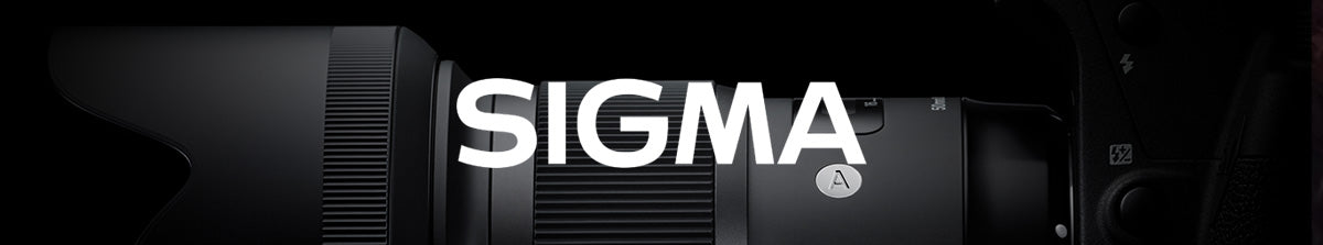 Sigma Collection Banner - Dark background with a lens in the background