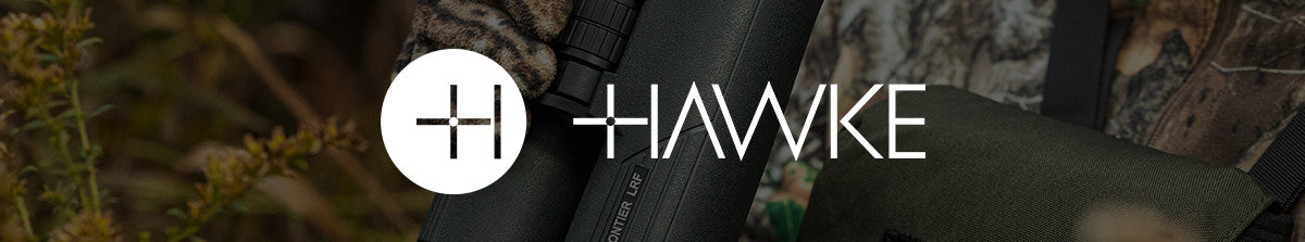 Hawke Binoculars Collection Image - Brand logo and hawke binoculars lifestyle photo background