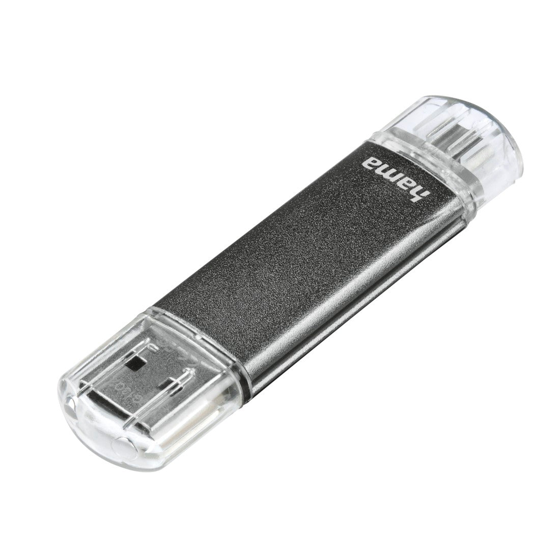 Hama Laeta Twin 32GB USB 2.0/Micro USB Memory Pen, OTG, Aluminium Casing, Grey ..