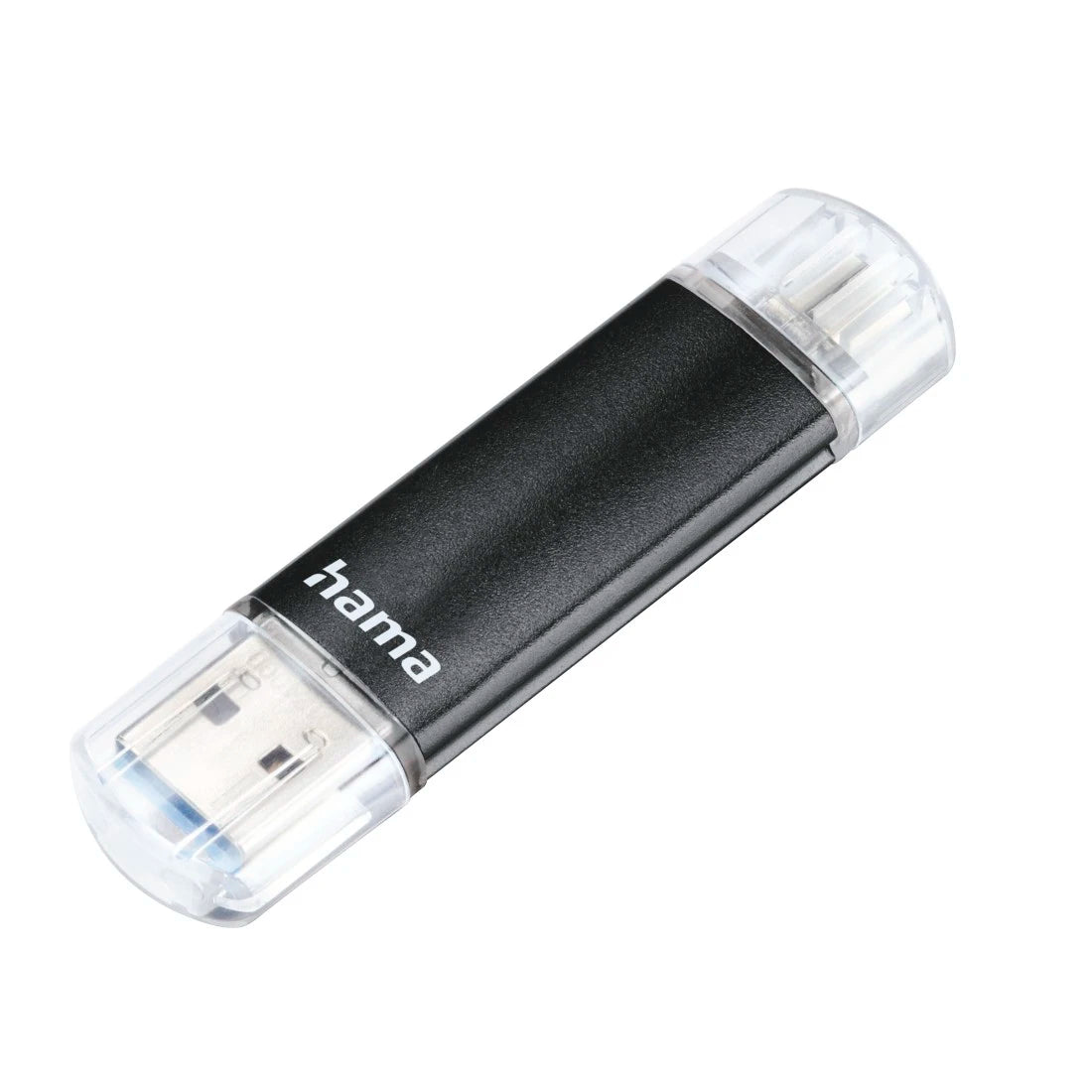 Hama Laeta Twin 32GB USB 3.0 Micro USB Memory Pen, OTG, Aluminium Casing, Black