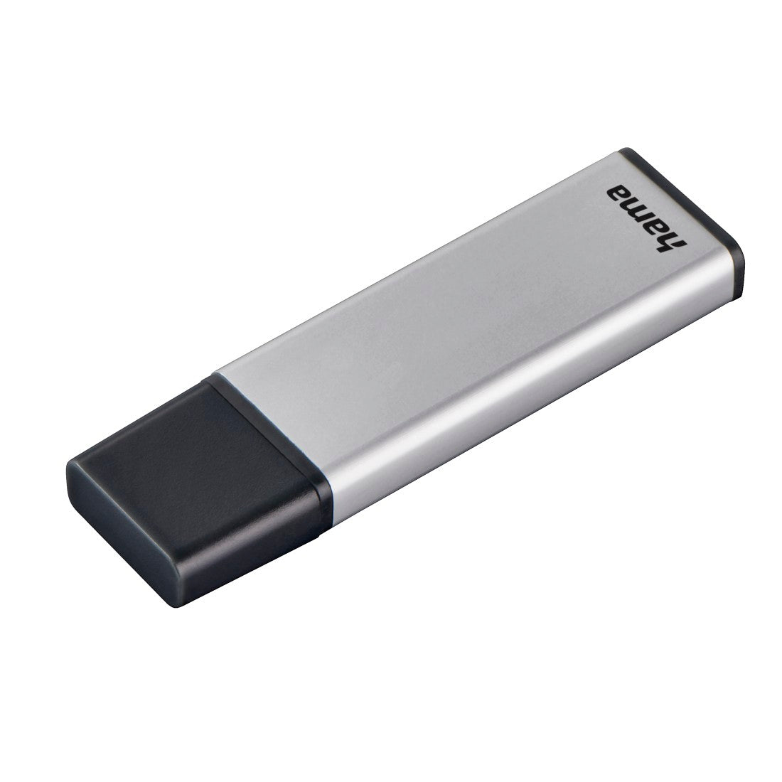 Hama Classic 128GB USB 3.0 Memory Pen, Aluminium, Cap, Keyring, 90MB/s, Black/Silver .
