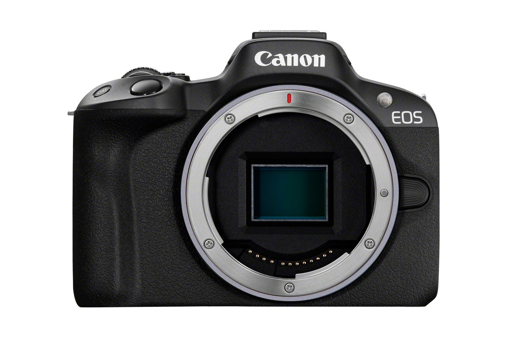 Canon EOS R50 Mirrorless APS-C Body Only - Product Photo 1 - Front view of the camera body with internal components visible