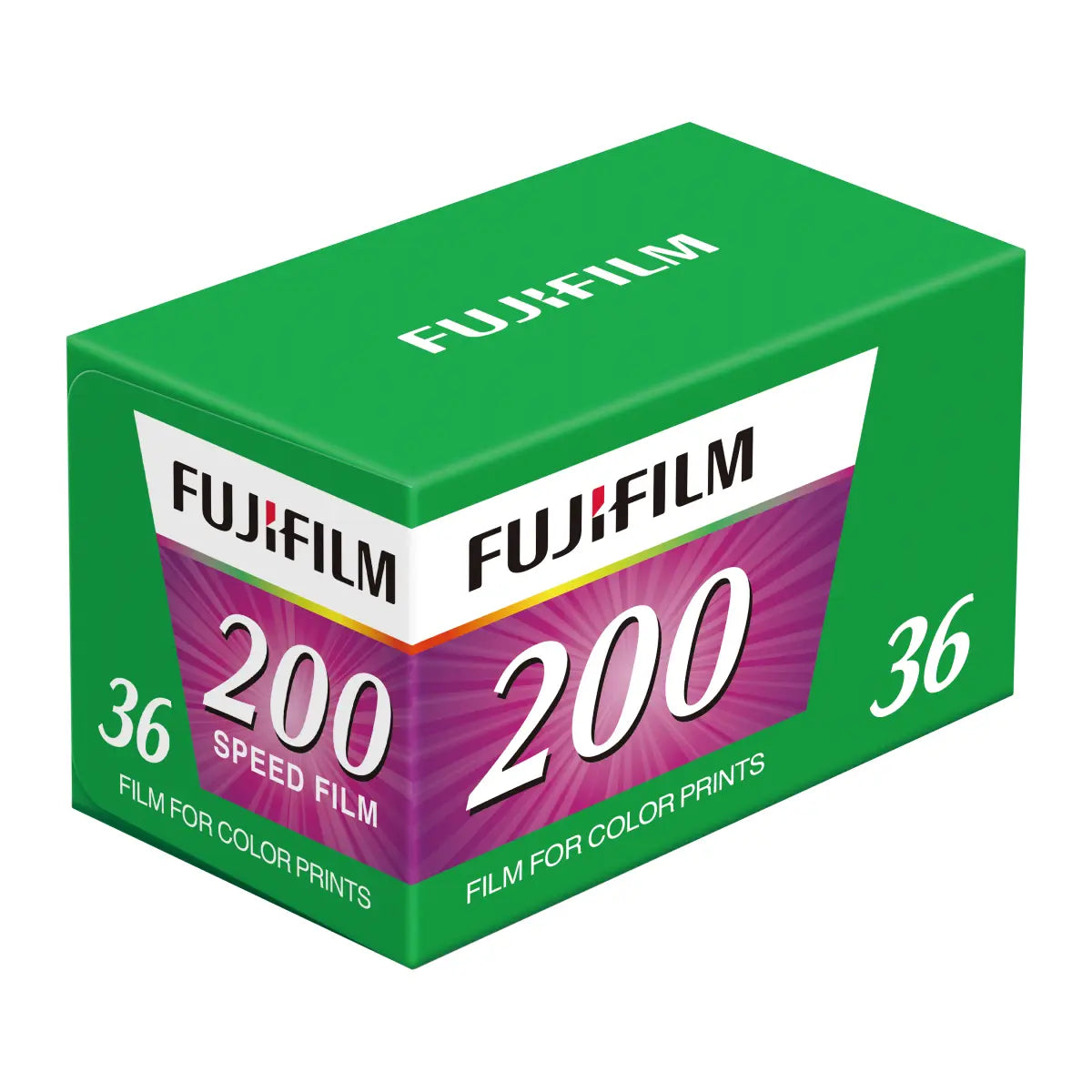 Fujifilm 200 film pack on a white background