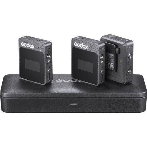 Godox MoveLink II M2 Compact 2-Person Wireless Microphone System for Cameras & Smartphones with 3.5mm 2.4 GHz