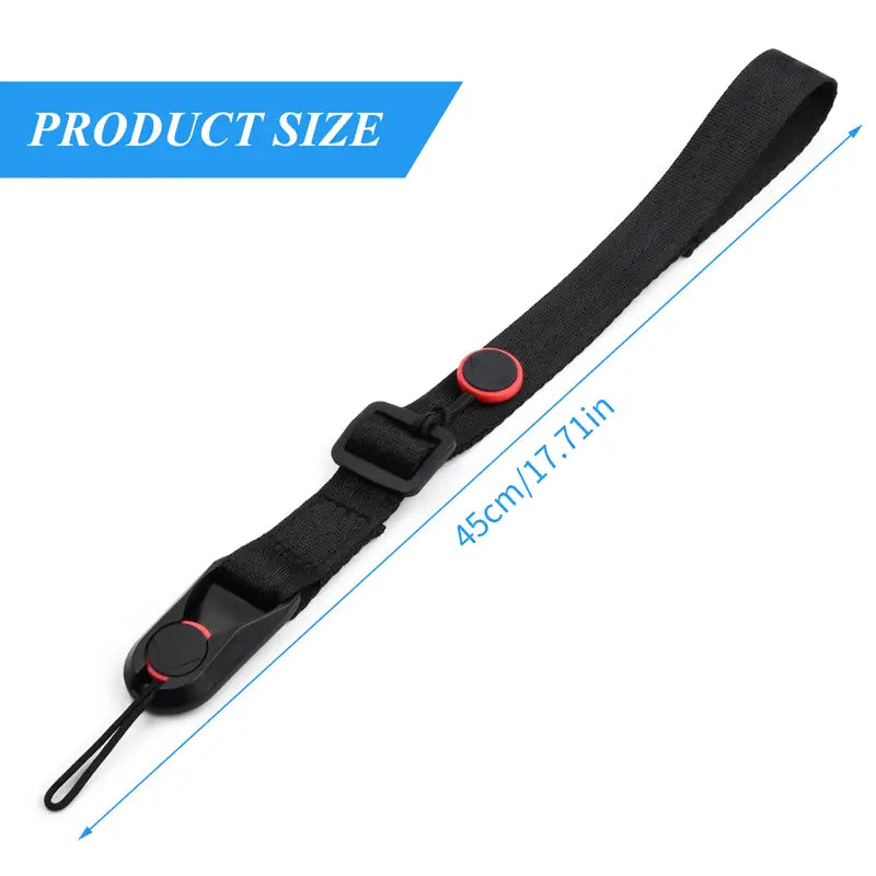 Generic Black camera wrist strap with quick release connectors