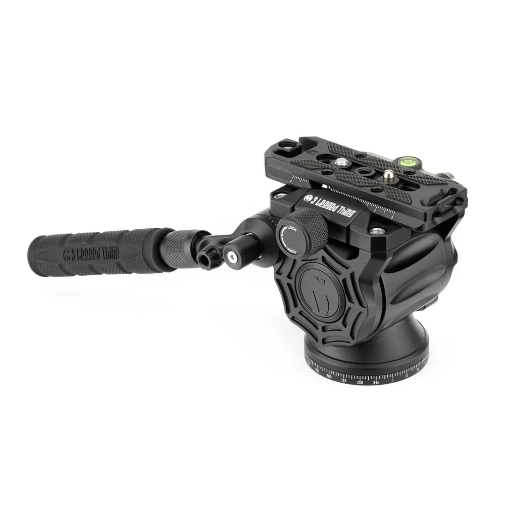 Camera head with adjustable arm on a white background
