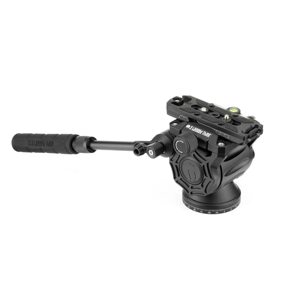 Camera pan and tilt head on a white background
