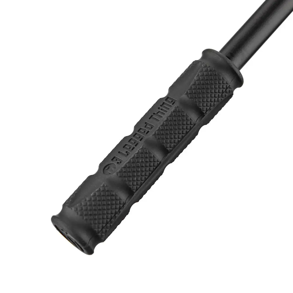 Black textured grip on a white background