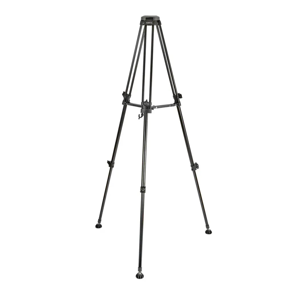 Black tripod on a white background