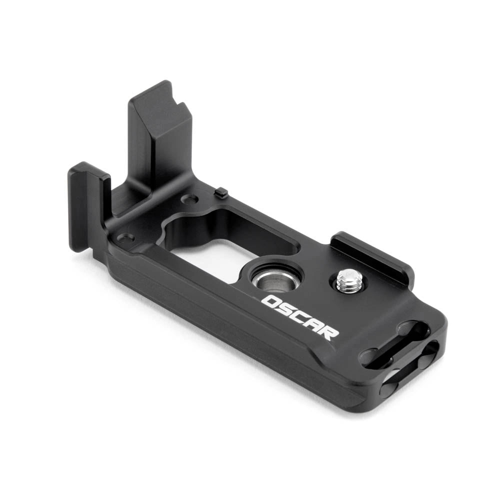 A black metal camera accessory with the brand name OSCAR printed in white on the side, shown on a clean white background.