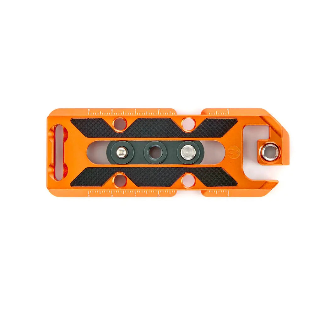 Orange and black tool on a white background