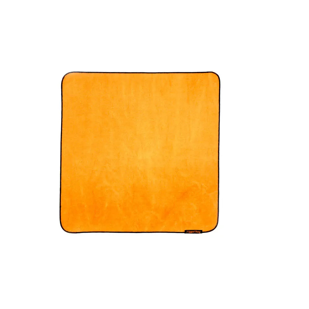Orange fabric swatch on a white background