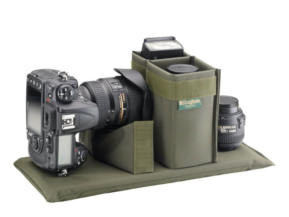 Image of Billingham 5 Series 335 Shoulder Camera Bag - Khaki Canvas / Tan Leather