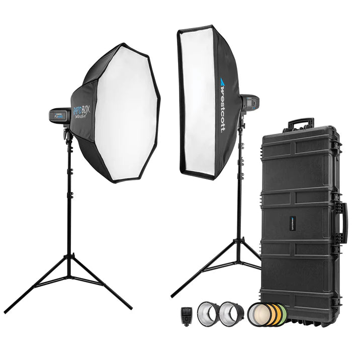 Westcott FJ400 Strobe 2-Light Location Hard Case Kit with FJ-X3 M Universal Wireless Trigger - (4735M)