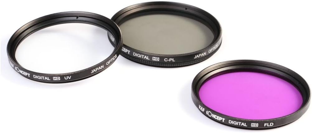 Product Image of K&F Concept 52mm UV CPL FLD Lens Accessory Filter Kit