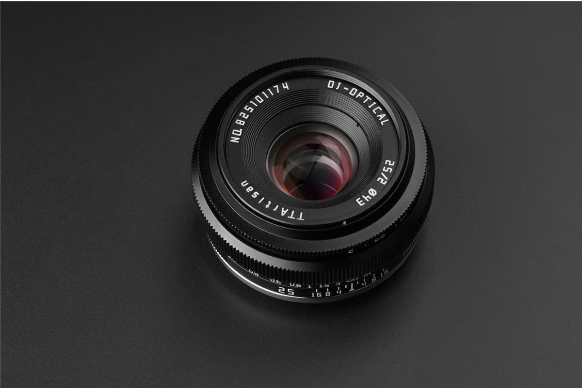TTArtisan APS-C 25mm F2 Metal Bodied Lens Compatible with Sony E Mount - Black