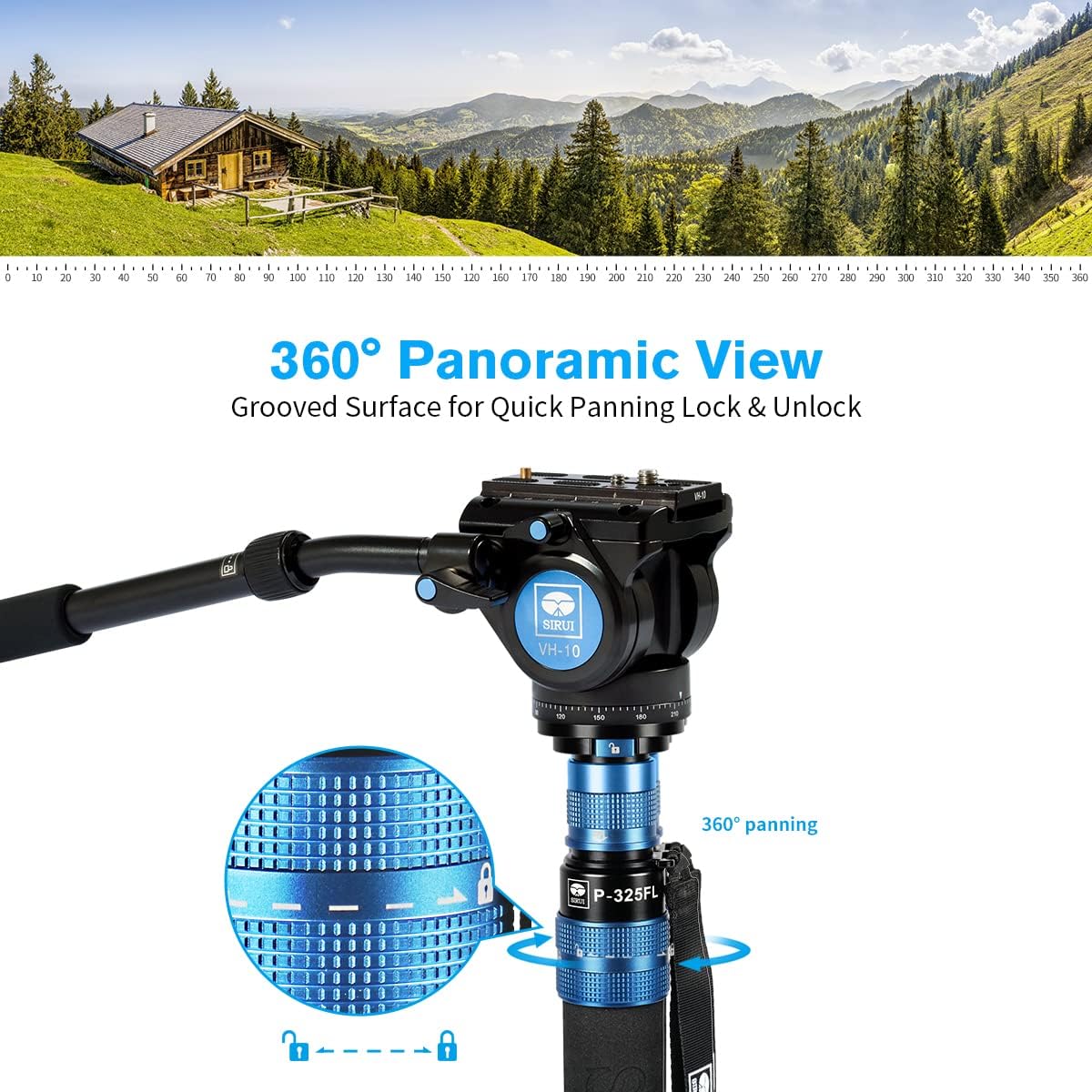 Product Image of Sirui Carbon Fibre Tripod with monopod kit and fluid head