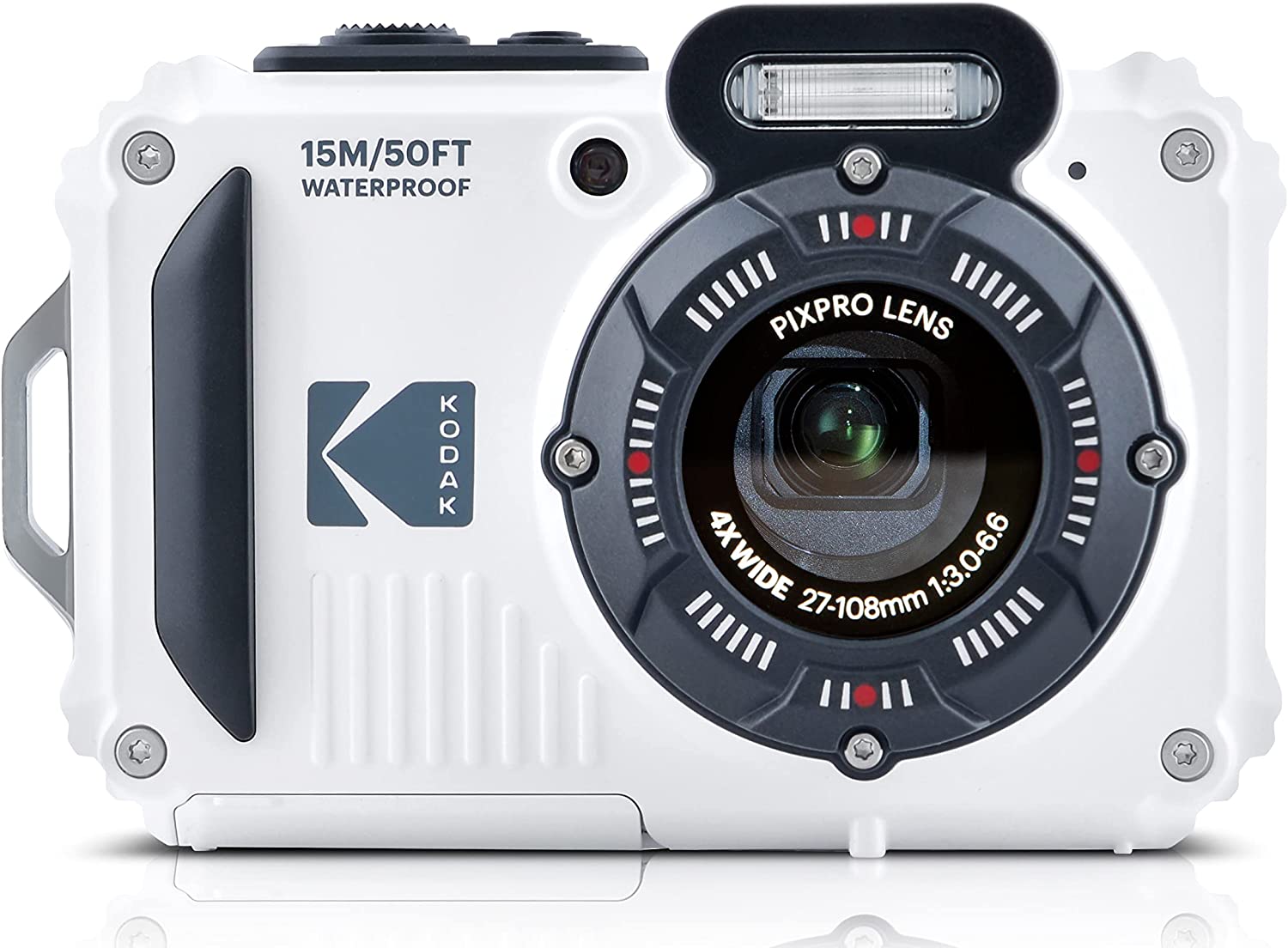 Product Image of Kodak PIXPRO WPZ2 16MP 4x Zoom Tough Compact Camera - White