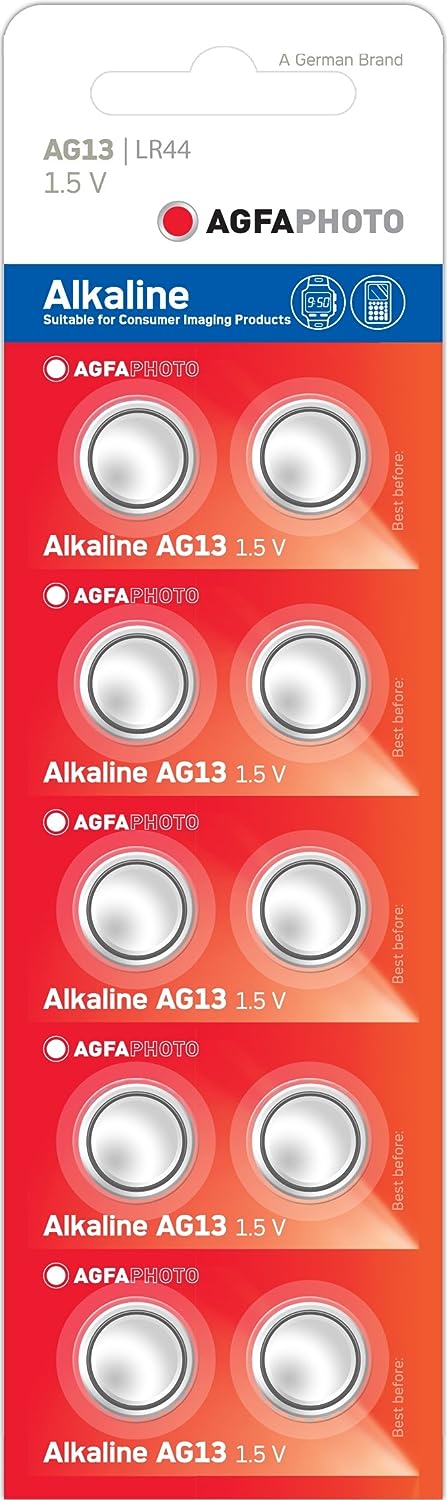Agfaphoto Batteries - Alkaline Lr44 (A76) Pack Of 10