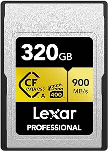 Lexar Professional 320GB CFexpress Type A 900MB/s Gold Series Card