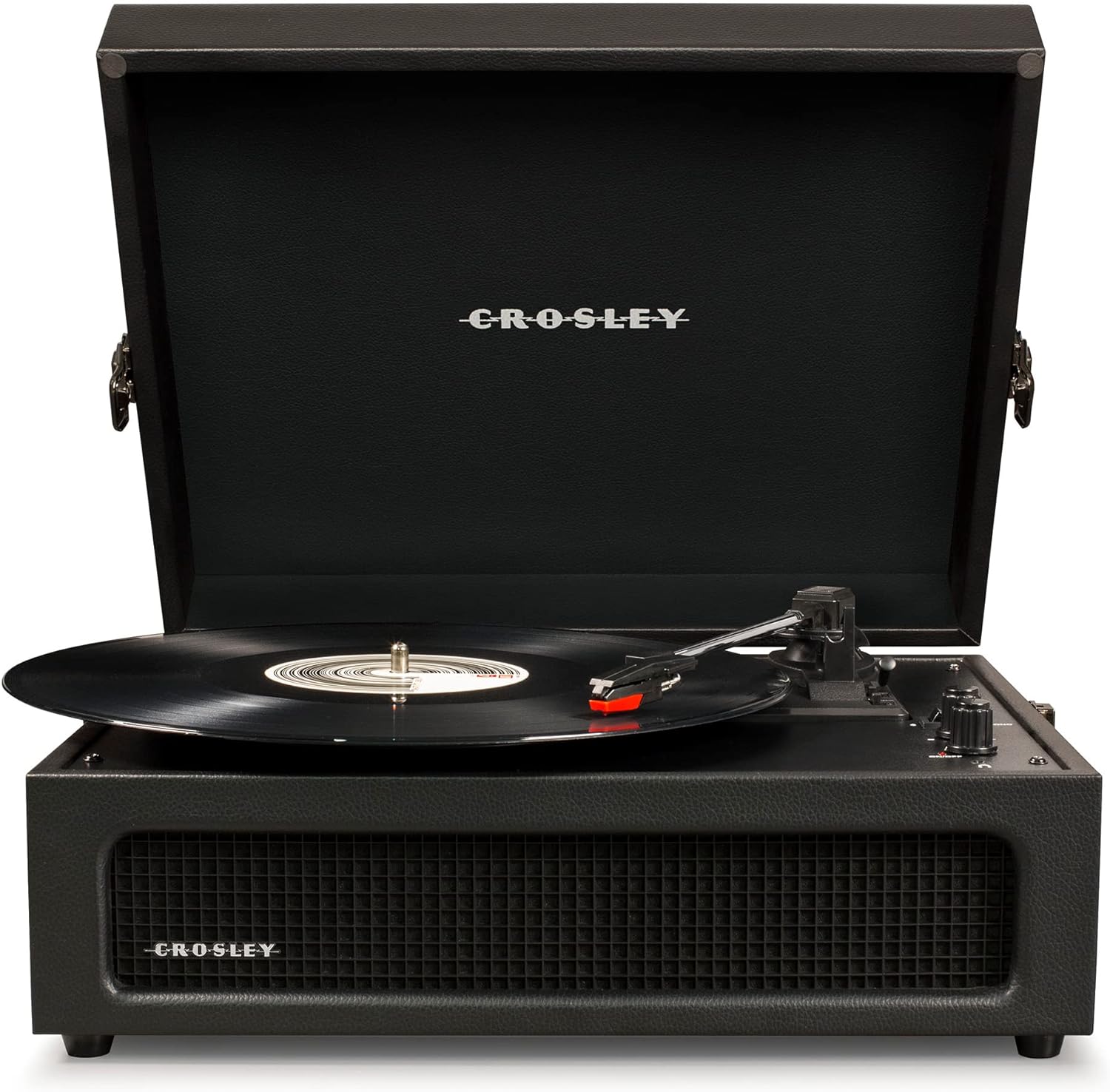 Clearance Crosley Voyager Portable Retro vinyl record player turntable with bluetooth – Black