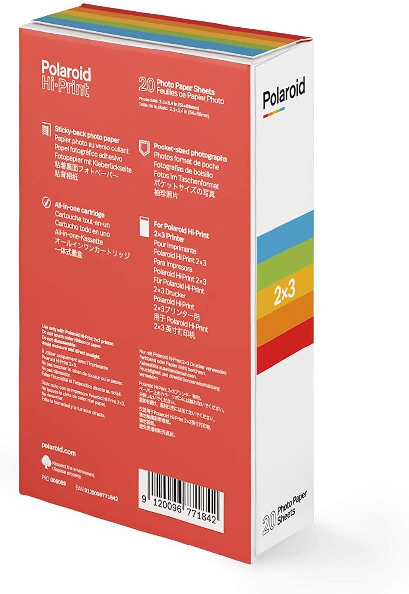 Clearance Polaroid Hi-Print 2x3 Paper Cartridge (20x Sheets)