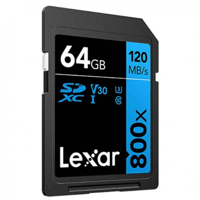 Lexar 64GB SDXC Blue Series UHS-1 800x V30 Memory Card