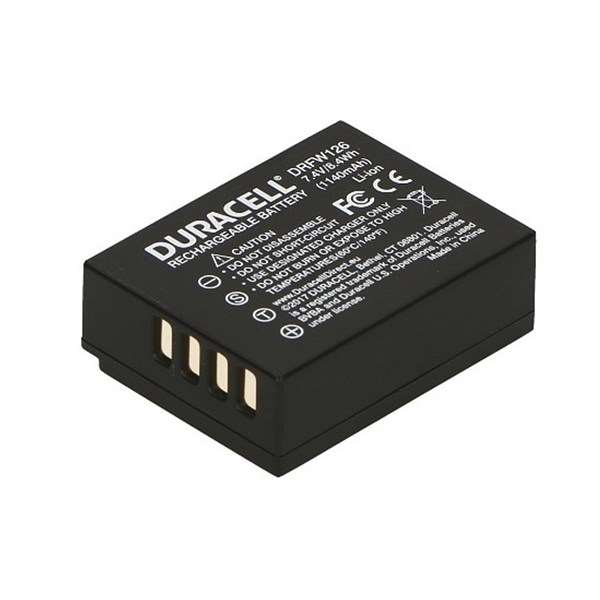 Duracell Camera battery - Li Ion 1000mAh - Replaces Fujifilm NP-W126