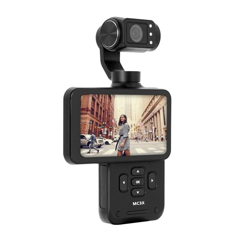 Agfaphoto Mini Gimbal Camera Realimove MC3X side with screen rotated