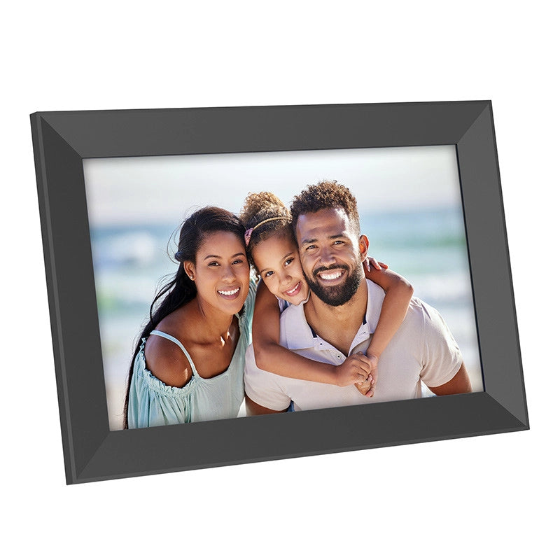 Agfaphoto Realiview 10" wifi digital frame front angle in landscape orientation