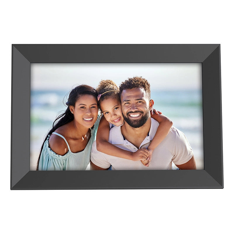 Agfaphoto Realiview 10" wifi digital frame front angle in landscape orientation