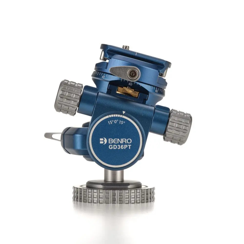 Blue and silver camera accessory with 'Benro' branding on a white background