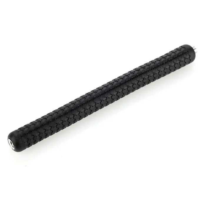 Black textured rod on a white background
