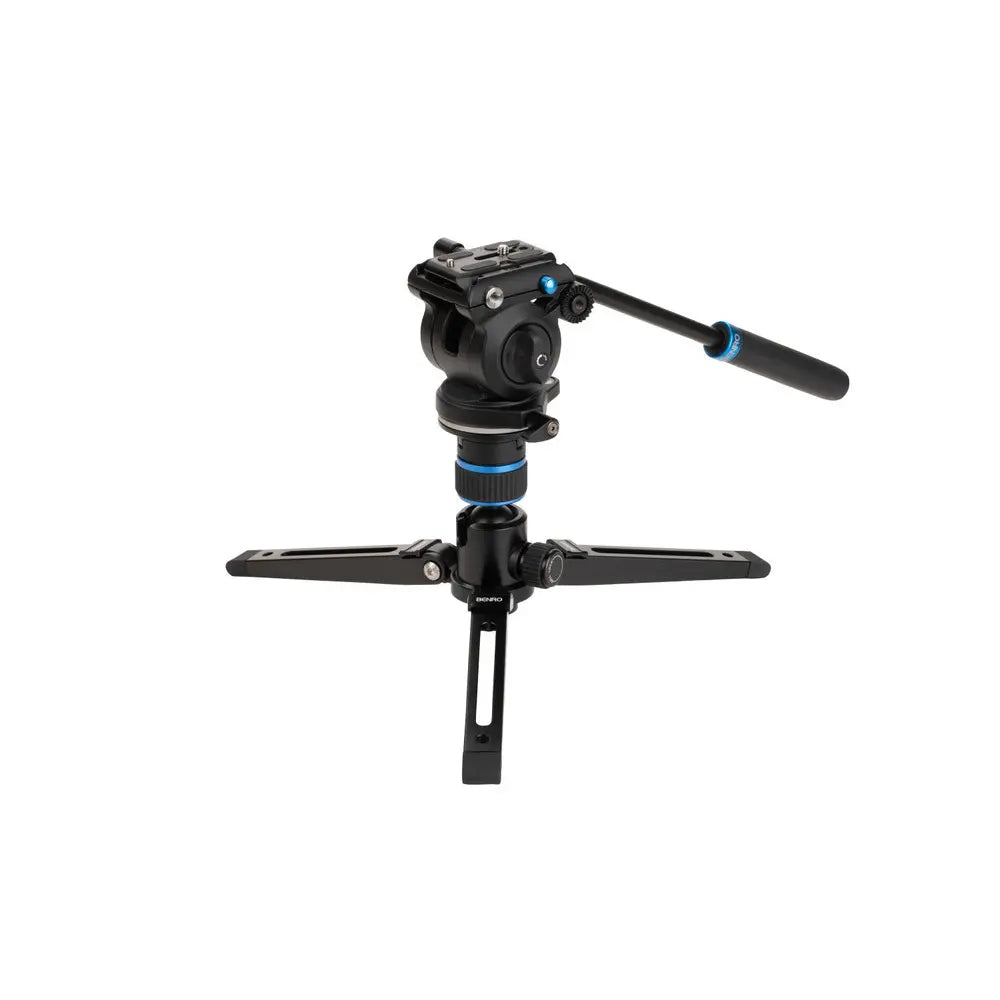 Benro MCT28AF Alu Connect Monopod Kit - Lever Leg Lock - 3 Leg Base - S2PRO Head front with monopod removed from base plate