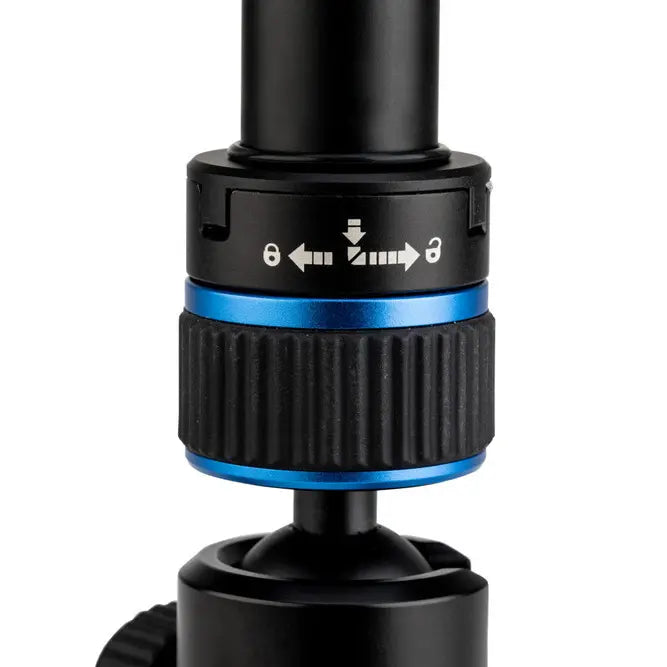 Benro MCT28AF Alu Connect Monopod Kit - Lever Leg Lock - 3 Leg Base - S2PRO Head close up of twist grip