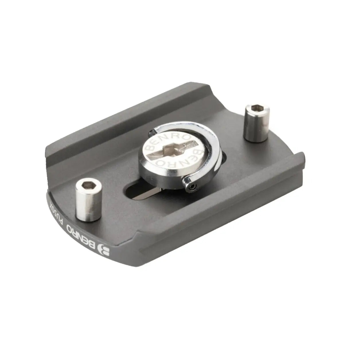 Mechanical component with a dial and two cylindrical parts on a white background