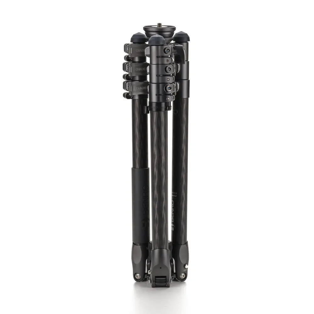 Black tripod on a white background