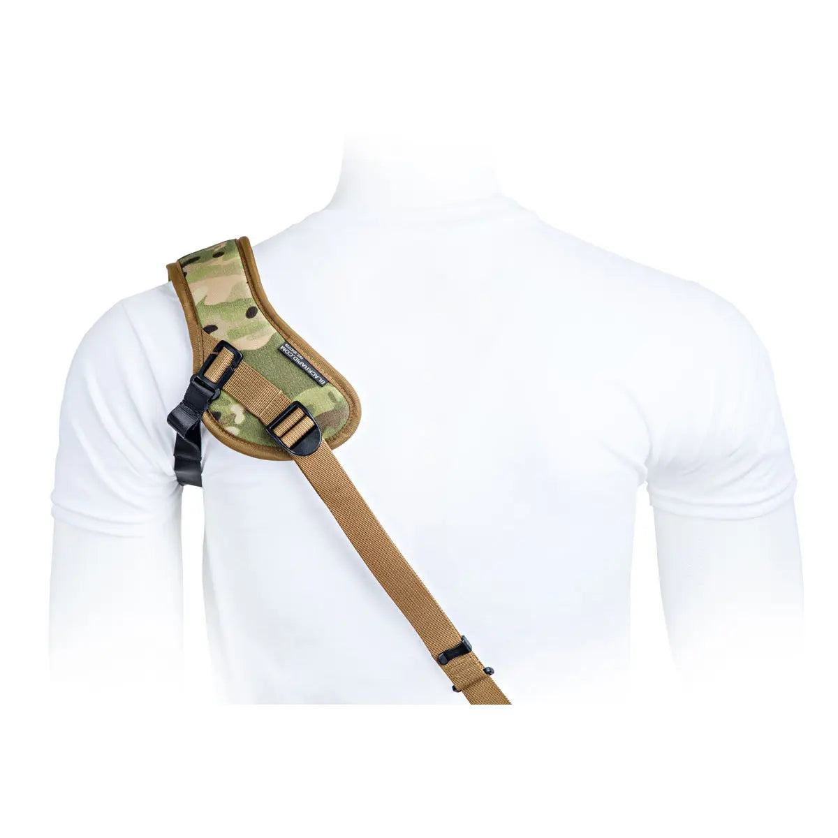 Multicam shoulder bag on a white background