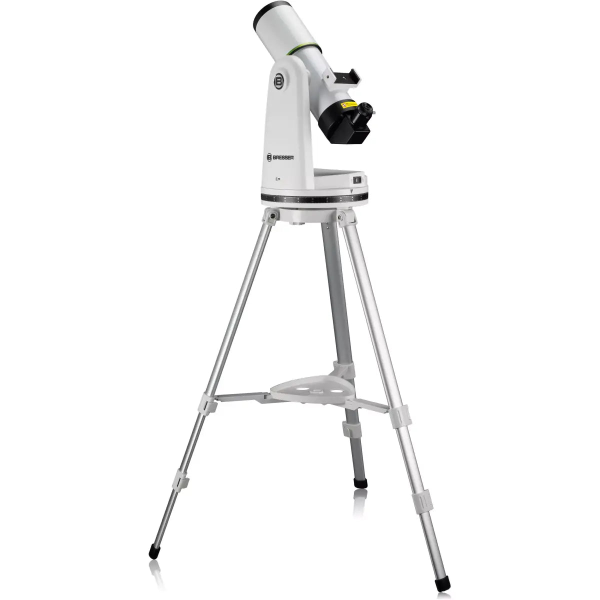 White telescope on a white background