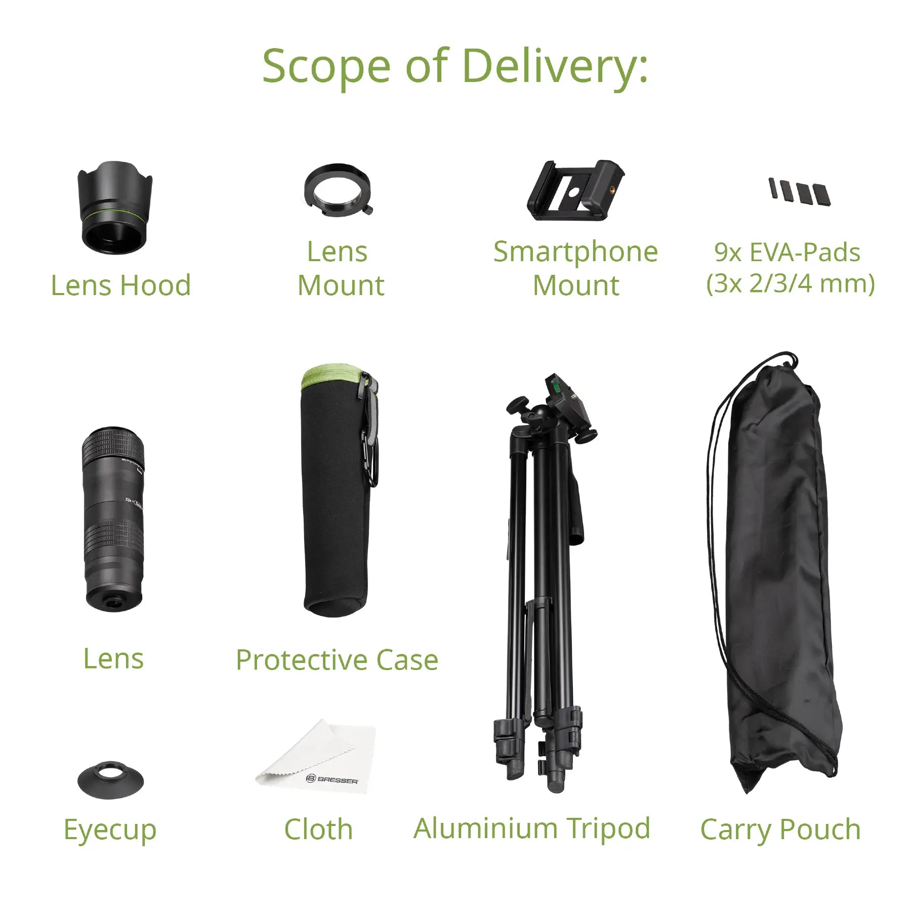 Bresser Telephoto Lens for Smartphones - Spotting Scope Kit