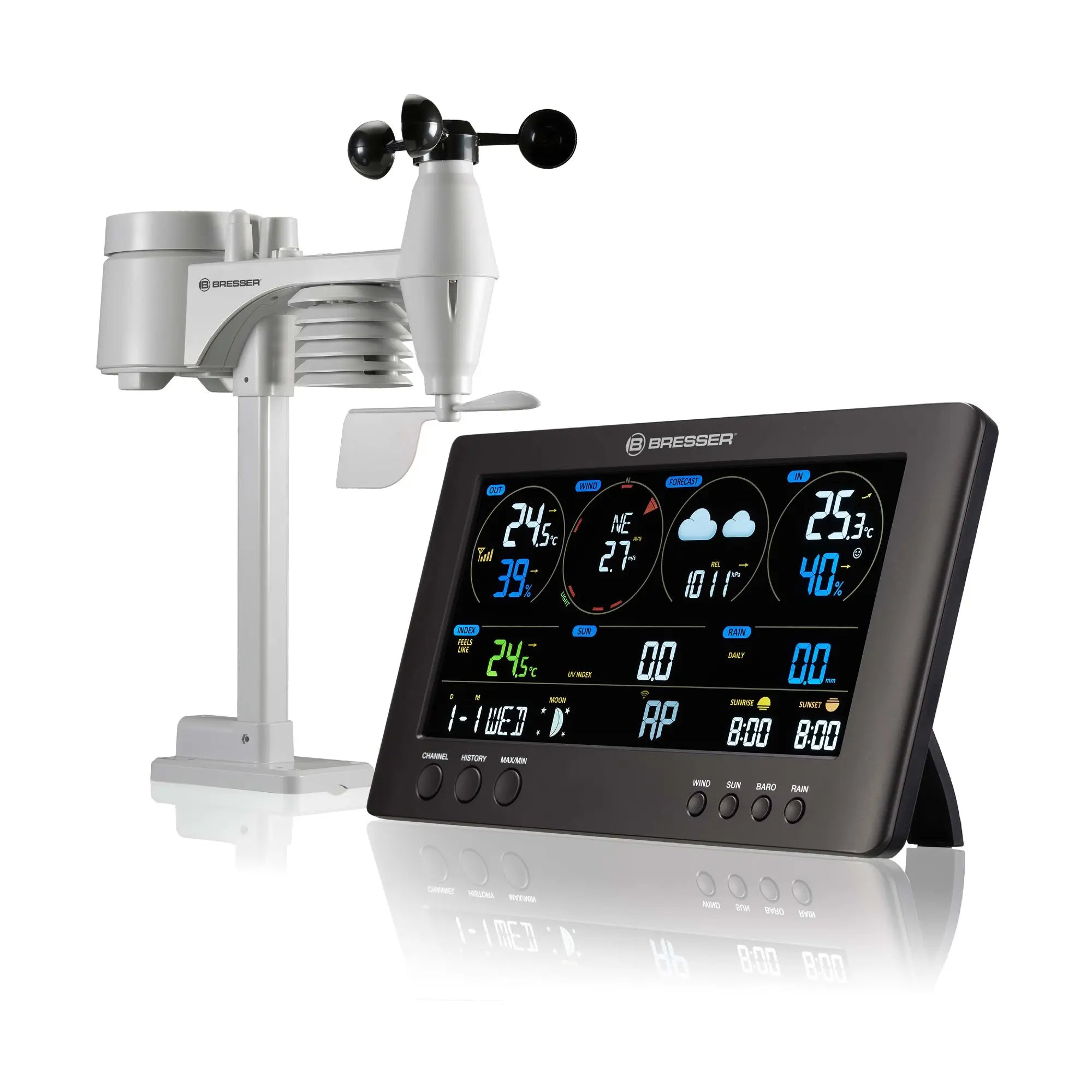 Bresser WIFI ClearView Weather Center with 7-in-1 Sensor