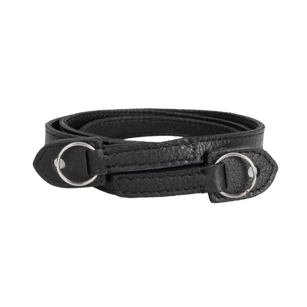 Bronkey Roma #101 Black Leather Camera Strap - 120cm