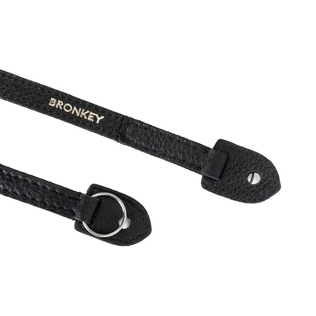 Bronkey Roma #101 Black Leather Camera Strap - 120cm