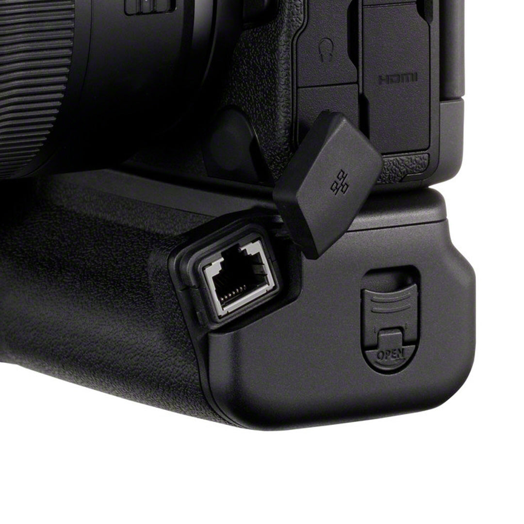 Canon BG-R20EP Battery Grip for the EOS R5 Mark II product photo of ethernet port