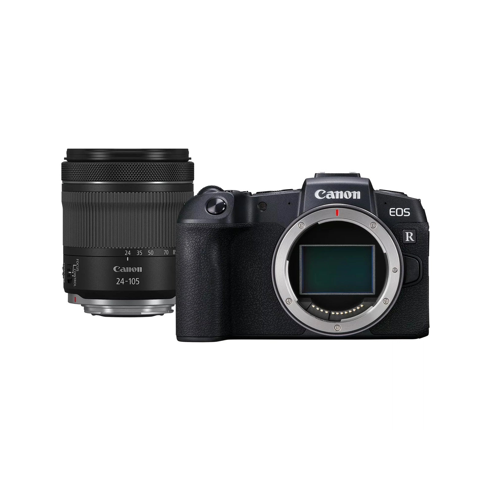 Canon EOS RP camera with RF 24-105mm f4-7.1 IS STM Lens Kit front 3