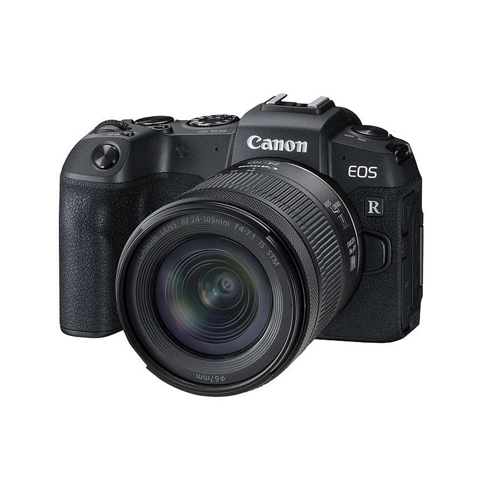 Canon EOS RP camera with RF 24-105mm f4-7.1 IS STM Lens Kit front 2